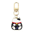 Gold Tone Maneki-Neko Enamel Keychains Lobster Clasp Three Styles view 8