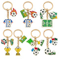 Soccer Charm Keychains Featuring Yellow Soccer Across 21 Pictured Variations view 5
