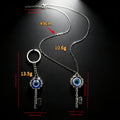 Blue Evil Eye Key Pendant Necklace and Keychain Options view 4
