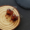 Dripping Anatomical Heart Drop Earrings in Six Color and Hook Finishes view 8