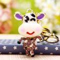 Jeweled Smiling Calf Keychains in Five Pictured Enamel Colors view 4