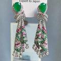 Colorful Crystal Tassel Earrings in Three Ornate Designs view 8