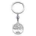Silver Tree of Life Keychain Cross Bead Disc Charm view 5