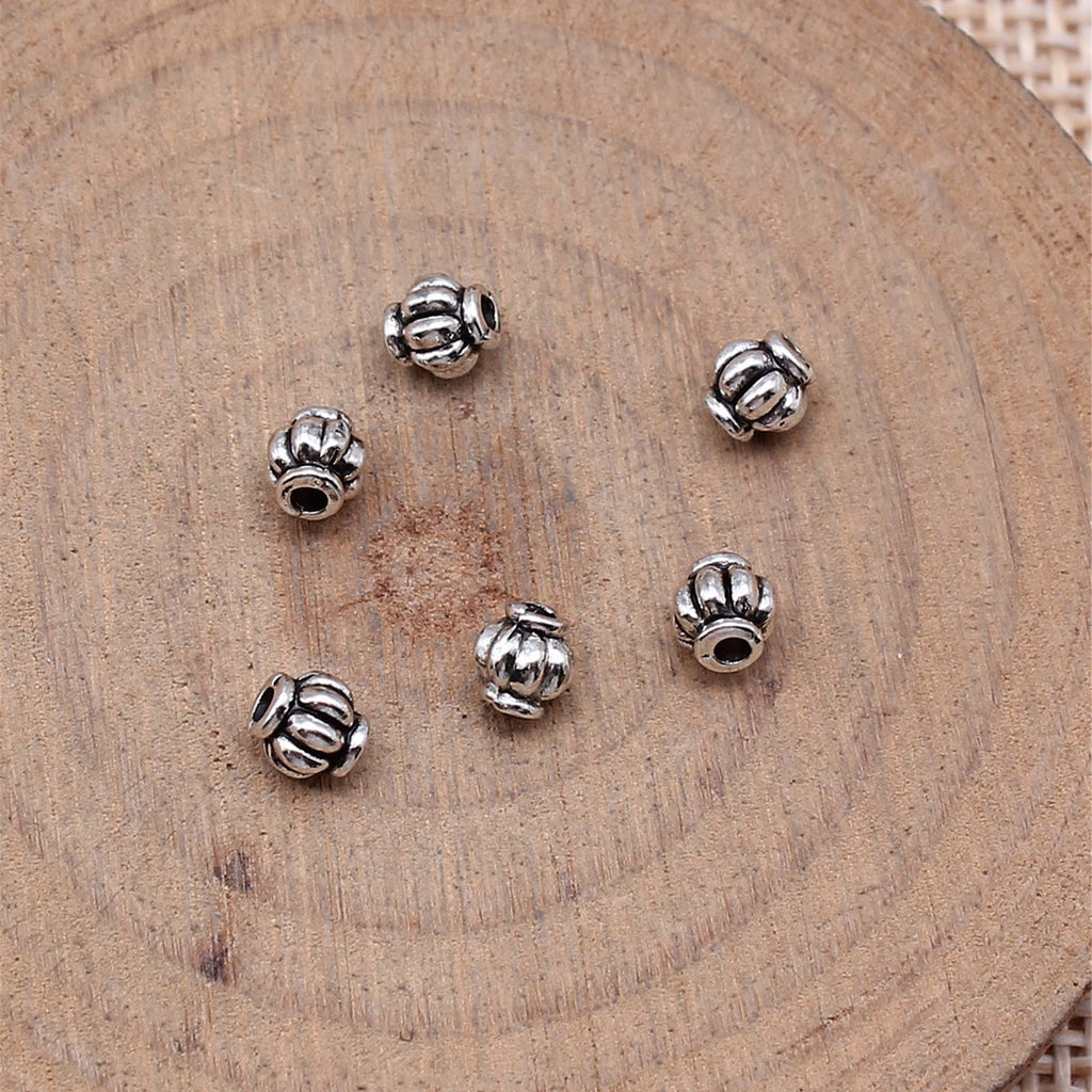 4.5x4.5x4.3mm 0.2g Multi-Color Zinc Alloy Round Small Hole Spacer Beads for DIY Bracelet Jewelry Making