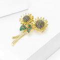 Sunflower Bouquet Brooch Decorative Metal Pin For Jackets And Lapels view 3