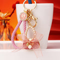 Bow Pearl Snow Handbag Keychains in Four Colors with Plain and Fortune Loops view 10