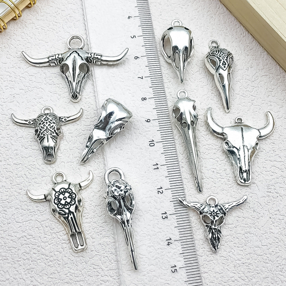 Zinc Alloy Bull Head Totem Charm Pendant for DIY Tribal Bracelet Necklace Jewelry Making