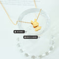 Gold Sitting Bunny Pendant Necklace on Fine Cable Chain view 2