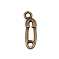 Safety Pin Pendant Charm in 4 Metal Finishes for Jewelry Making view 5