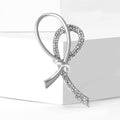 Rhinestone Knot Bow Brooch Gold Or Silver Tone Metal view 3