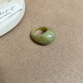 Chunky Resin Dome Cocktail Rings Marbled 6 Colors Mix view 8