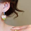 Colorful Heart Charm Hoop Earrings Fashion Jewelry view 4