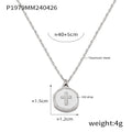 Gold Silver Heart Locket And Cross Coin Pendant Necklaces view 7