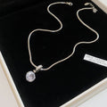 Round Crystal Pendant Necklace In Gold And Silver Statement Jewelry view 7