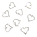 Crystal-Accented Gold Silver Heart Alloy Pendant Components in 2 Styles view 4