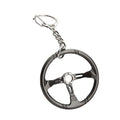 Steering Wheel Metal Keychain with Chain and Lobster Clasp view 5