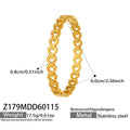 Stainless Steel Geometric Heart Clasp Bangles Gold Steel view 9