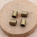 Engraved Swirl Large Hole Tube Spacer Beads in Two Finishes view 5