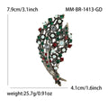 Antique Gold Bouquet Brooch With Multicolor Crystal Flowers view 5