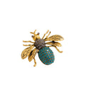 Gold Tone Bee Crystal Three Designs Metal Brooch Pin view 5