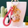 Fuchsia-Braided-Loop Iridescent-Jeweled-