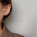 Gold Tone Asymmetric Hollow Bow And Pave Heart Stud Earrings view 4