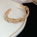 Five Mixed Wire And Textured Metal Open Cuffs In Gold Or Silver Tone view 6