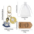 Father Day Dad Trophy Enamel Keychain Gold Lobster Clip view 2