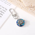 Gold and Silver Tone Blue Crystal Evil Eye Clip Keychains view 12