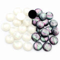 Black and White Shell Pattern Round Resin Cabochons view 5