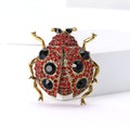 Large Crystal Ladybug Brooch In Four Color Designs view 2