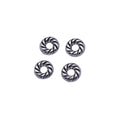 Antique Silver Twisted Ring Metal Spacer Bead Component view 4