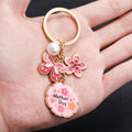 Four-Style Pink and Blue Mother's Day Butterfly Flower Keychain Collection view 3