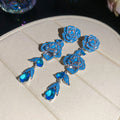 Blue Floral Statement Jewelry Collection With Six Designs view 11