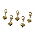 Puffy Heart Lobster-Clasp Charms in Gold and Silver Tone view 5
