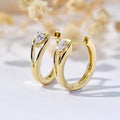 Pear-Shaped Hinged Hoop Earrings In Eight Color Variants view 2