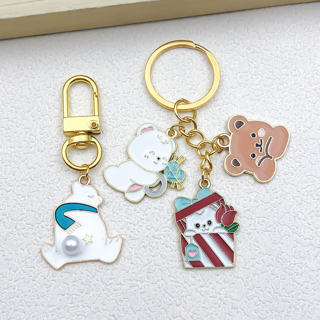 Zinc Alloy Christmas Bear Love Heart charm pendants for DIY necklaces earrings jewelry