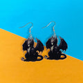 Acrylic Fantasy Dragon Print Drop Earrings 4 Styles view 6