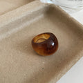 Chunky Marbled Resin Dome Rings Five Color Options view 7