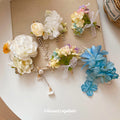 Assorted Fabric Flower Duckbill Hair Clips Seven Styles view 2