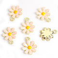Enamel-Look Gold Silver Daisy Alloy Charms in 14 Styles view 9