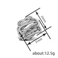 Interwoven Multi Band Pavé Statement Ring in Two Tones view 4