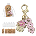 Pink Mom Enamel Flower Pitcher Keychain Gold Lobster Clasp view 1