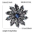 Leaf Burst Snowflake Brooch Large Center Stone Four Styles view 8