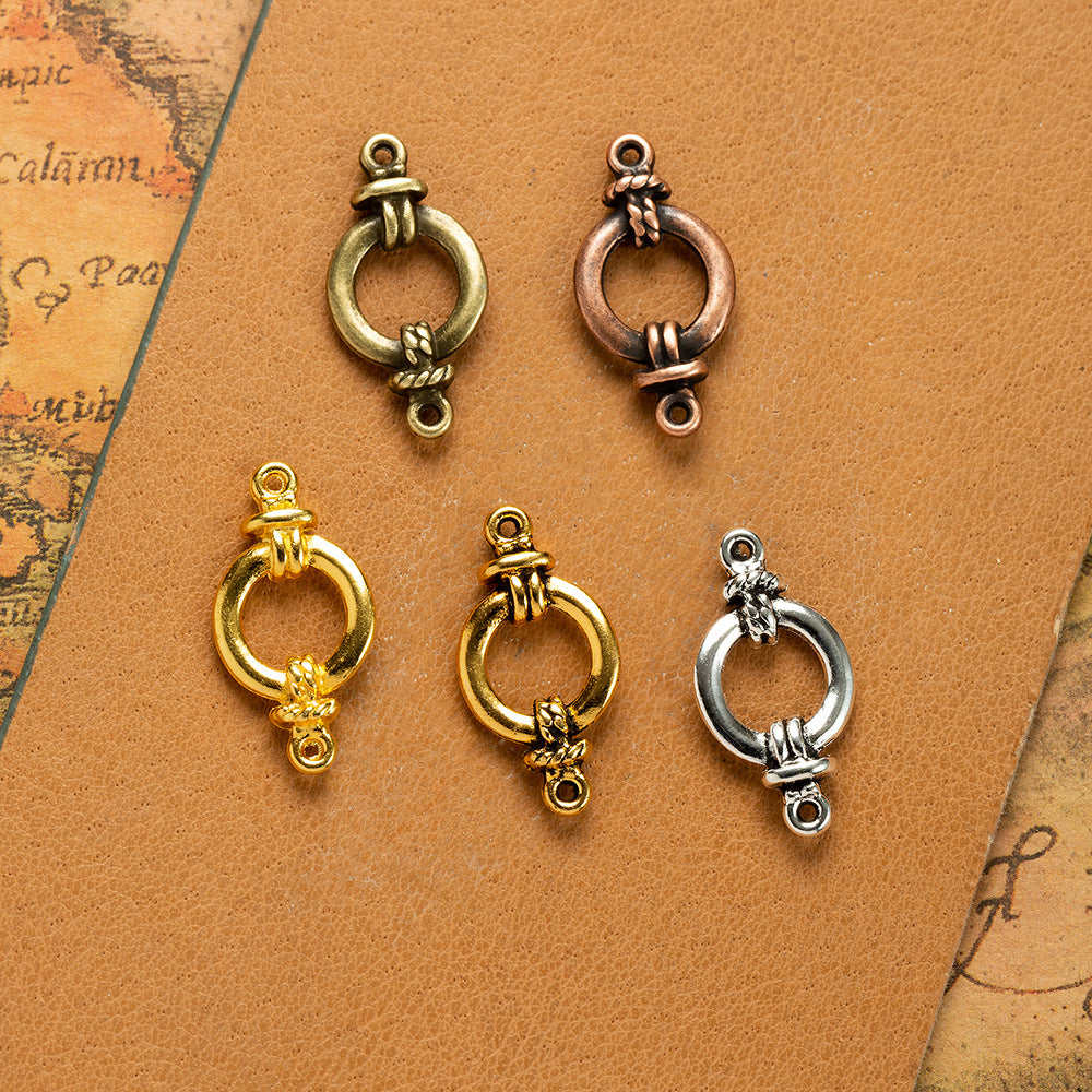 26x13mm Vintage Alloy Double Hole Bracelet Connector Charm