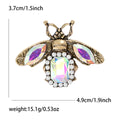 Antique Gold Bee Brooch AB Crystal or Red Glass Body Styles view 5