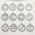 Metallic Zodiac Disc Metal Charms with 14 Listed Options view 1