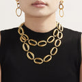 Oval Link Necklace and Bracelet Collection in Three Finishes view 4