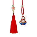 Jeweled Round Fish Vehicle Hanging Ornaments in Five Colors and Cord Only Option view 5