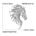 Sculpted Horse Head Brooch in Three Metal Tones for Jackets Scarves and Lapels view 5
